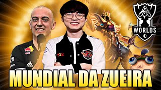 T1 GANHANDO em NIVEL 1 e G2 PASSANDO VERGONHA  MUNDIAL DA ZUEIRA  Worlds 2023 [upl. by Barbuto]