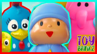 BRINQUEDOS DEDOCHES DA GALINHA PINTADINHA E POCOYO  Em Português [upl. by Niwle]