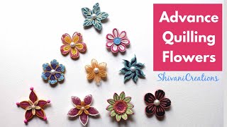 Advance Quilling Flowers in 10 Different Styles Paper Quilling Flowers [upl. by Aicire118]