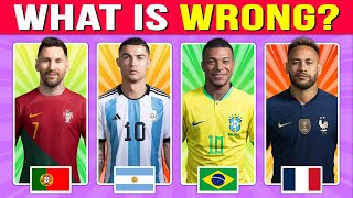 Guess Who Is Player With Wrong Nationality Ronaldo Messi Mbappe Neymar Bruno  CDMan Football [upl. by Asoramla]