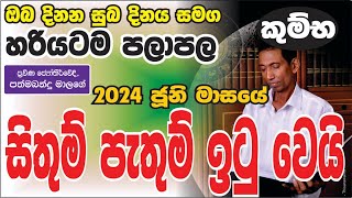 කුම්භ ලග්නය 2024 ජූනි පලාඵල  June Lagna Palapala dailyhoroscope sinhalaastrology horoscope asmr [upl. by Anrak]