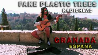 Fake Plastic Trees by Radiohead BUSKING in Granada Spain [upl. by Airdnassac482]