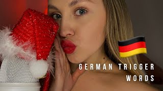 ASMR  German 🇩🇪 trigger words  Trigger Wörter zum Weihnachten 🎄whispering and hands movements [upl. by Russon]