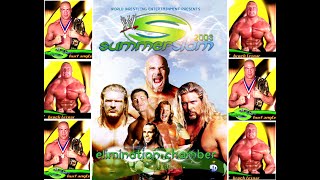 SummerSlam 2003 A Look Back WWE THE UNDERTAKER GOLDBERG TRIPLE H BROCK LESNAR amp MICHAELS WWF [upl. by Aicittel]