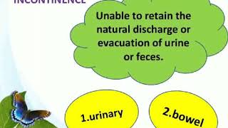 Incontinence of Urine Nursing Lecture [upl. by Lledra]