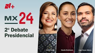 Segundo Debate Presidencial 2024 México Claudia Sheinbaum Xóchitl Gálvez Álvarez Máynez [upl. by Ursuline]