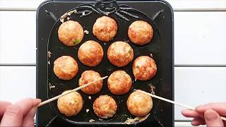 Takoyaki Japanse hartige poffertjes [upl. by Zeus]