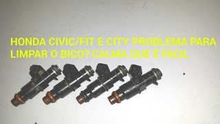 DEFEITO NO BICO INJETOR LINHA HONDA FIT CIVIC CITY [upl. by Alliuqat]