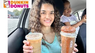 Dunkin Fall 2023 Menu  Pumpkin Spice Latte Pumpkin Cold Brew Nutty Coffee and Pumpkin Donut [upl. by Furie468]