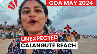 Goa Calangute Beach May 2024  Goa Video [upl. by Haelhsa]