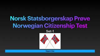 Norsk Statsborgerskap Prøve  Norwegian Citizenship Test Sample [upl. by Rehctaht705]