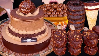 ASMR MALTESERS CHOCOLATE ICE CREAM CAKE MAGNUM DOUGHNUTS NUTELLA DESSERT MUKBANG 먹방咀嚼音 EATING SOUNDS [upl. by Yecrad126]