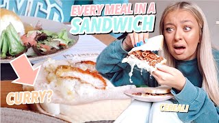 I ate EVERY MEAL in a SANDWICH for 24 HOURS [upl. by Daisy280]