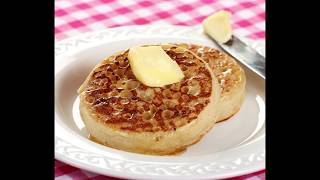 Authentic Homemade English Crumpets [upl. by Ellekram]