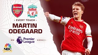 Every touch by Martin Odegaard in Arsenals 31 win v Liverpool  Premier League  NBC Sports [upl. by Enaj]