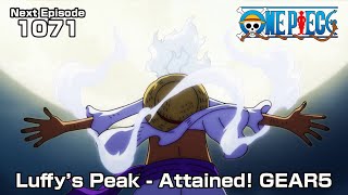 ONE PIECE episode1071 Teaser quotLuffys Peak  Attained GEAR5quot [upl. by Llerud956]