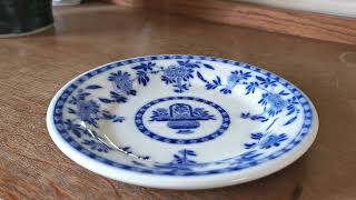 Antique Mintons China Delft Blue and White Side Plate [upl. by Ajam]