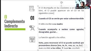 Sujeto verbo y complemento directo e indirecto Sesión 3 [upl. by Eran880]