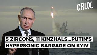 Russia Tests Ukraine Air Defence With Hypersonic Zircon 180 MissileDrone Attacks On Kyiv in 2024 [upl. by Yenffad57]