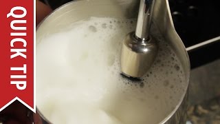 Quick Tip Five Basic Tips for Frothing Milk [upl. by Broek686]