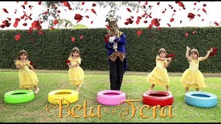 FUI CLONADA PRINCESS BELA E A FERA  FIVE LITTLE BABIES JUMPING [upl. by Moriarty]