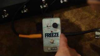 Electro Harmonix Freeze Sound Retainer Demo on bass [upl. by Hafirahs]