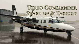 Turbo Commander  Start Up Procedures amp Takeoff [upl. by Edd]