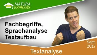 Textanalyse  Zentralmatura Deutsch September 2017 07 [upl. by Winchester72]