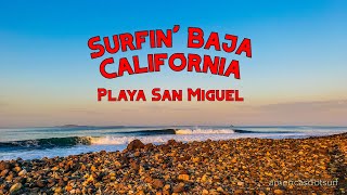 Surfing BAJA CALIFORNIA Playa San Miguel ENSENADA  Raw Footage [upl. by Airrat]