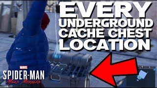 Every CACHE CHEST Location  SpiderMan Miles Morales  Tech Parts [upl. by Annayoj341]