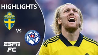 Emil Forsberg converts from the spot for Sweden in win vs Slovakia  Highlights  ESPN FC [upl. by Vowel]