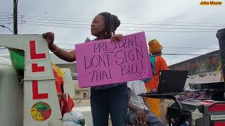 Barbadians came together in solidarity to protest the proposed changes to the NIS Pension bills [upl. by Adaven911]