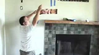 Install TV above fireplace pt 7 install cables [upl. by Nosral]