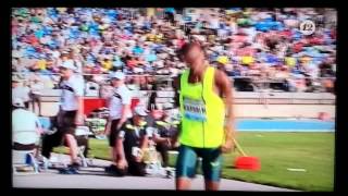 Mutaz Barshim  240m HUGE clearance 14062014 [upl. by Aohsoj]