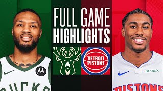 BUCKS at PISTONS  NBA PRESEASON FULL GAME HIGHLIGHTS  October 6 2024 [upl. by Latoniah]