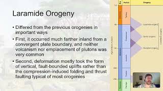 GLG102IN Online  Unit 13 Lecture Section 5  Laramide Orogeny [upl. by Nera368]