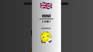 How to Pronounce ennui in EnglishBritish Accent britishpronunciation learnenglish [upl. by Allecram]