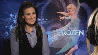 Idina Menzel talks about husband Taye Diggs in Disneys Frozen interview [upl. by Lamarre]