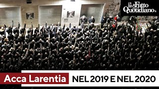 Saluti romani ad Acca Larentia non è la prima volta le immagini del 2019 e del 2020 [upl. by Ettenyl67]