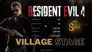 RESIDENT EVIL 4 REMAKE  ALBERT WESKER Mercenaries Gameplay S Rank VILLAGE PC [upl. by Pentha]