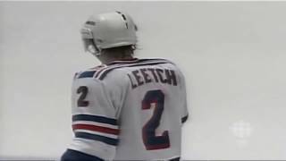 Brian Leetch Hip Check On Martin Gelinas 1994 Stanley Cup Finals Game 7 Canucks vs Rangers [upl. by Maddie]