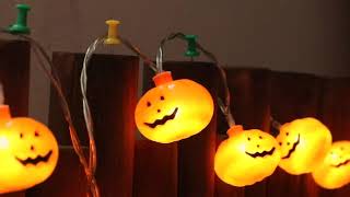 Halloween Lights 20 LED Pumpkin String Lights 9 8 Feet Halloween Decor [upl. by Byrom678]