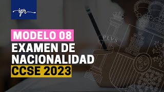 Preguntas EXAMEN CCSE 2023 para la NACIONALIDAD ESPAÑOLA Modelo 08 [upl. by Akirdnahs]