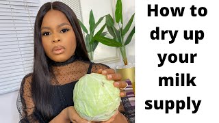 HOW TO DRY UP BREAST MILK HOW TO SAFELY STOP WITH LESS PAIN USING CABBAGE LEAVES breastfeeding [upl. by Ormand]