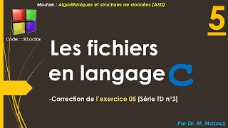 5Les fichiers en langage C Correction de lexercice 05 TD3  Concaténer 2 fichiers textes [upl. by Delfeena14]