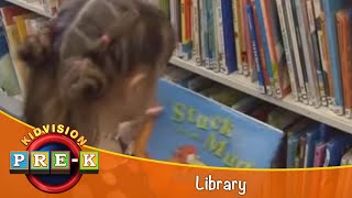 Library  Virtual Field Trip  KidVision PreK [upl. by Ongineb412]