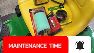 JOHN DEERE D105 OIL CHANGE 175 BRIGGS AND STRATTON ENGINE [upl. by Lew]