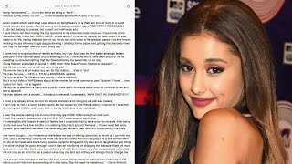 Ariana Grande Feminist Twitter Rant Blasts Big SeanNiall Rumors [upl. by Dott478]