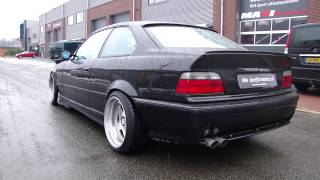 BMW E36 M3 380HP Race exhaust system BRUTAL SOUND by Maxiperformance [upl. by Ekalb880]