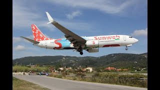 Skiathos Greece JSI Airport Landings and Departures June 2022 [upl. by Aitrop]